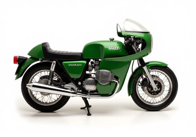 Moto Guzzi V7 Sport restaurata, splendente nel suo colore originale